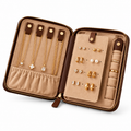 sdpfkr™ Espresso Fold-Open Jewelry Organizer