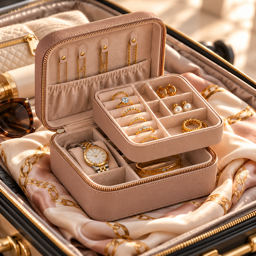 sdpfkr™ Double-Layer Jewelry Storage Box
