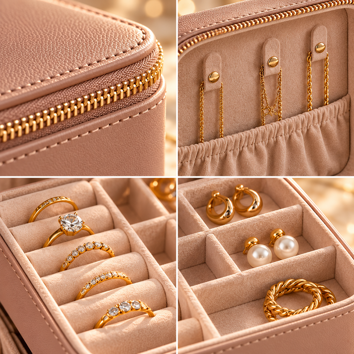 sdpfkr™ Double-Layer Jewelry Storage Box