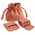 sdpfkr™ Dusty Rose Drawstring Jewelry Pouch